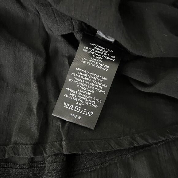 Free People Perfectly Victorian Mini Dress Floral Embroidered Black Size Large - Picture 13 of 13